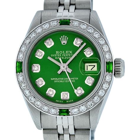 ladies Rolex with green face